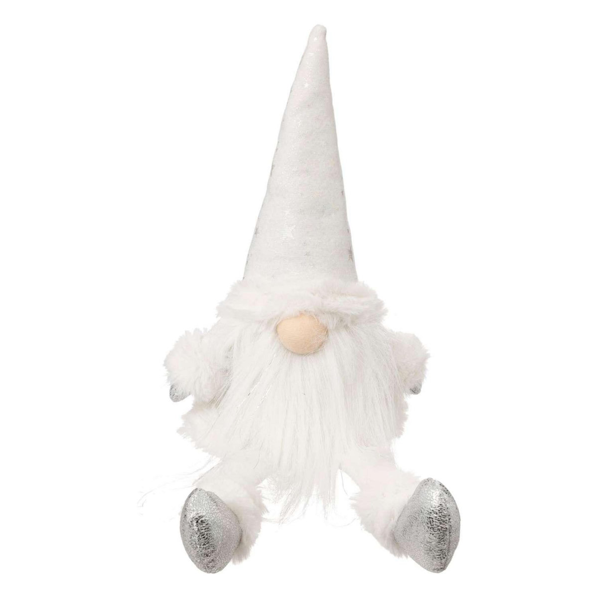 ATMOSPHERA Gnome de Noël - H. 46 cm - Blanc