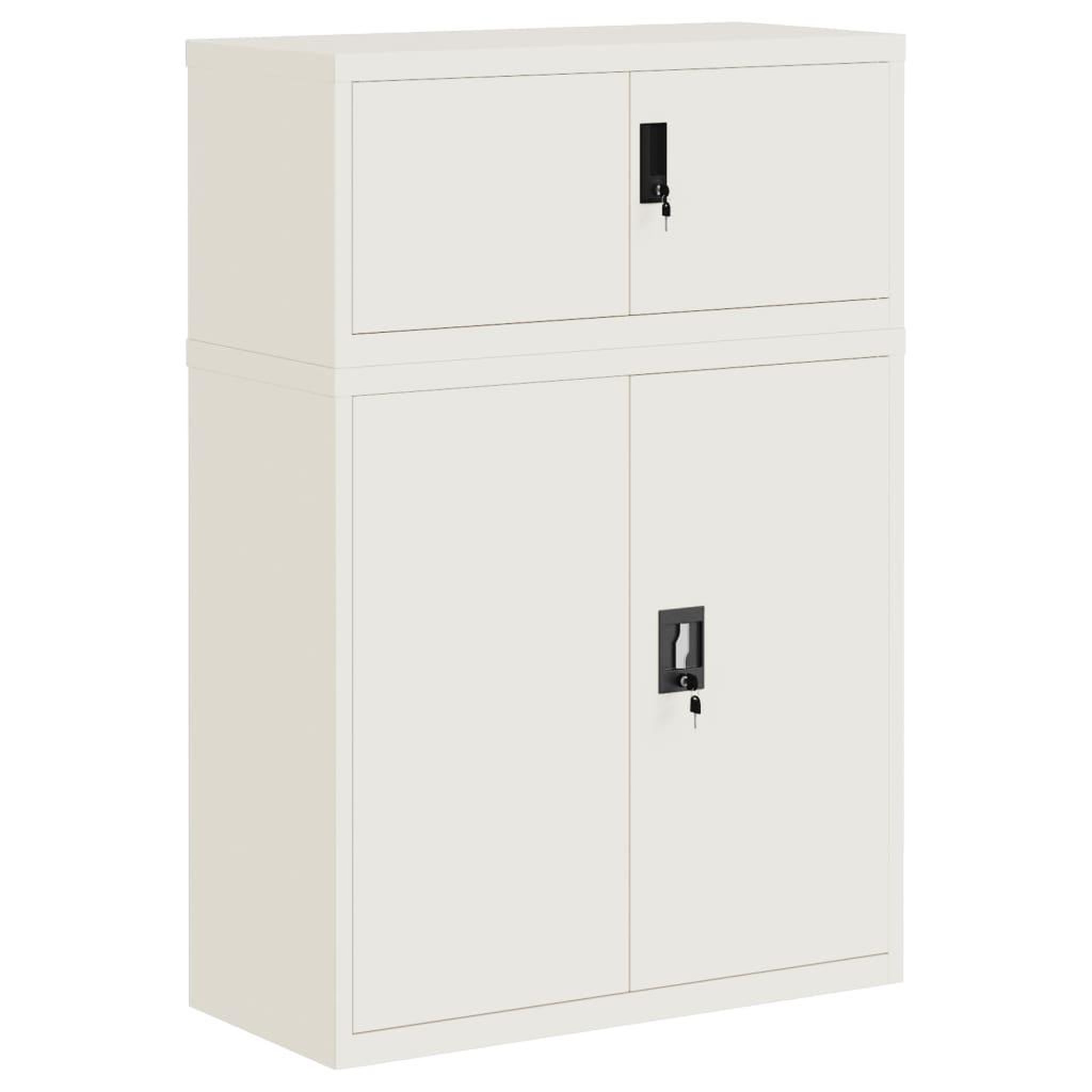 Voir la diapositive 2 : VIDAXL Classeur blanc 90x40x130 cm acier