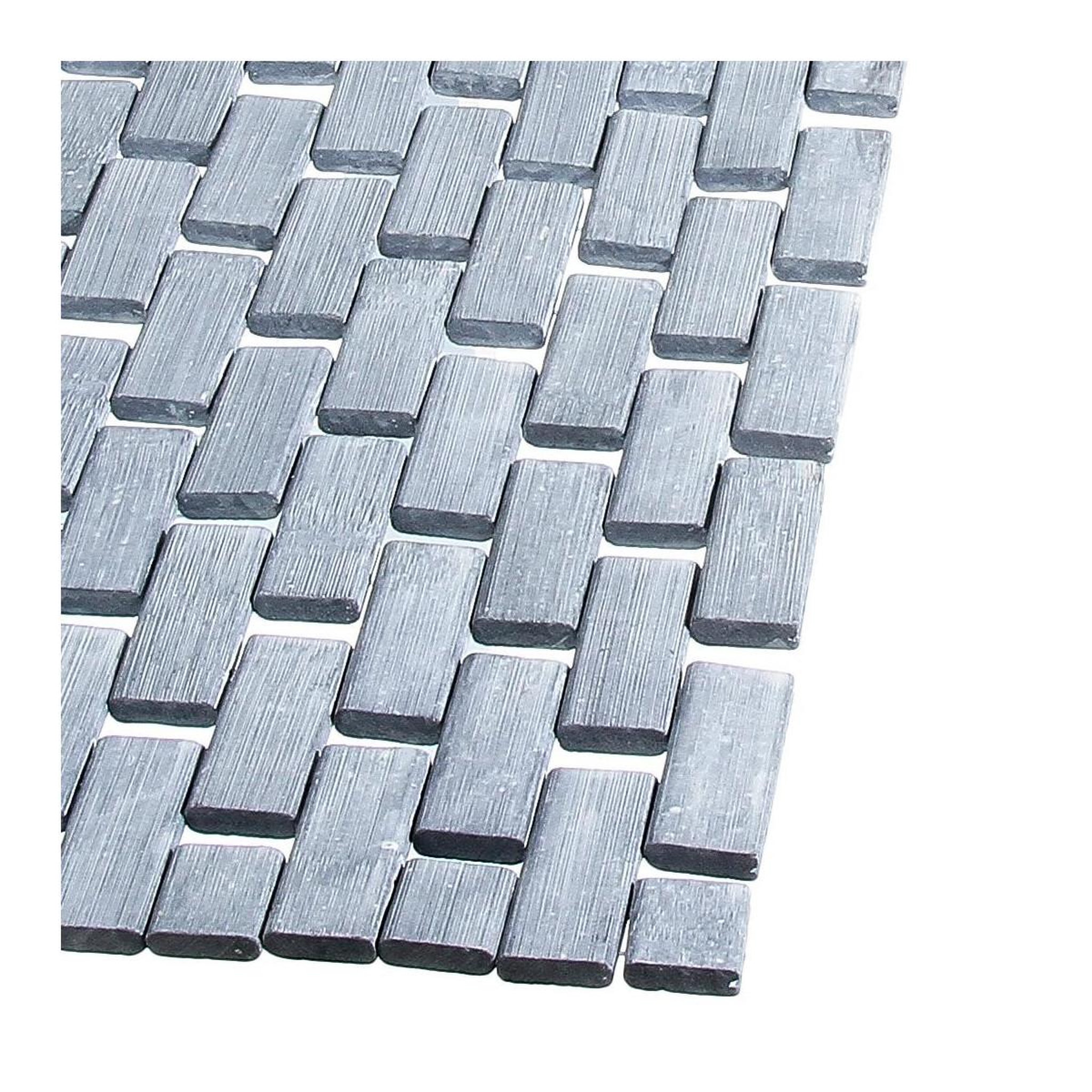 Voir la diapositive 2 : ATMOSPHERA Tapis  effet bois  50x80cm gris