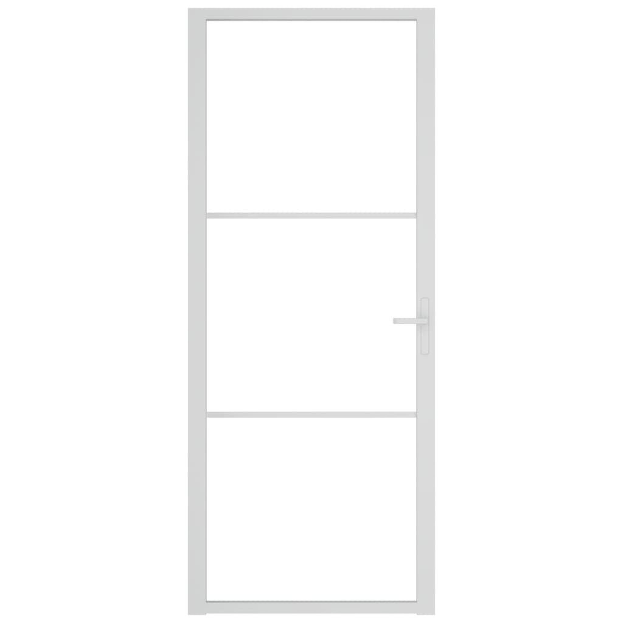 Voir la diapositive 3 : VIDAXL Porte interieure 83x201,5 cm Blanc Verre ESG et aluminium
