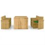 Voir la diapositive 2 : VIDAXL Ensemble a manger de jardin 7 pcs avec coussins pin impregne