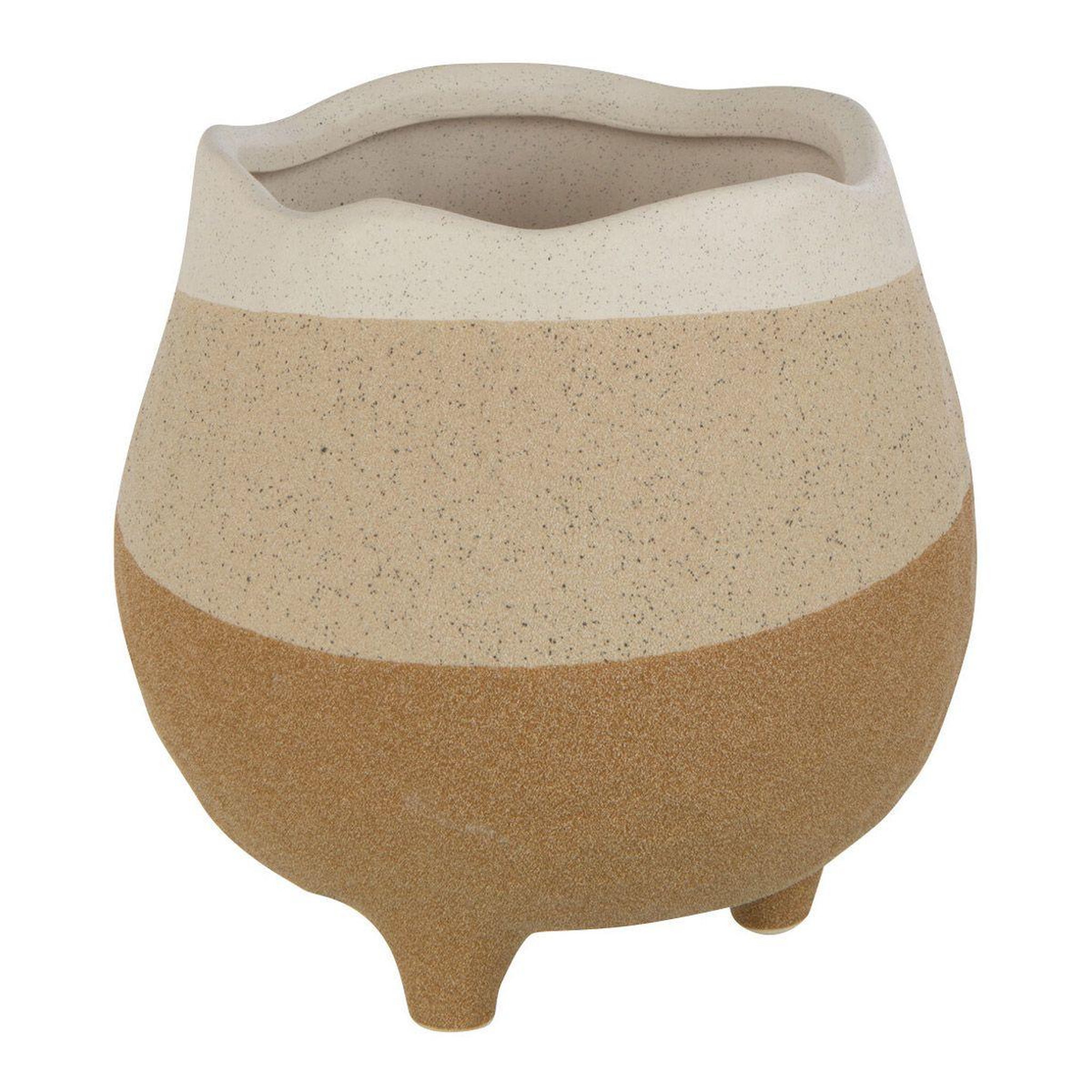 Voir la diapositive 1 : J-LINE Cache-Pot sur Pied  Charley  15cm Beige
