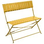 HESPERIDE Banc de jardin pliable Nasca - L. 90 x H. 86 cm. Coloris disponibles : Gris