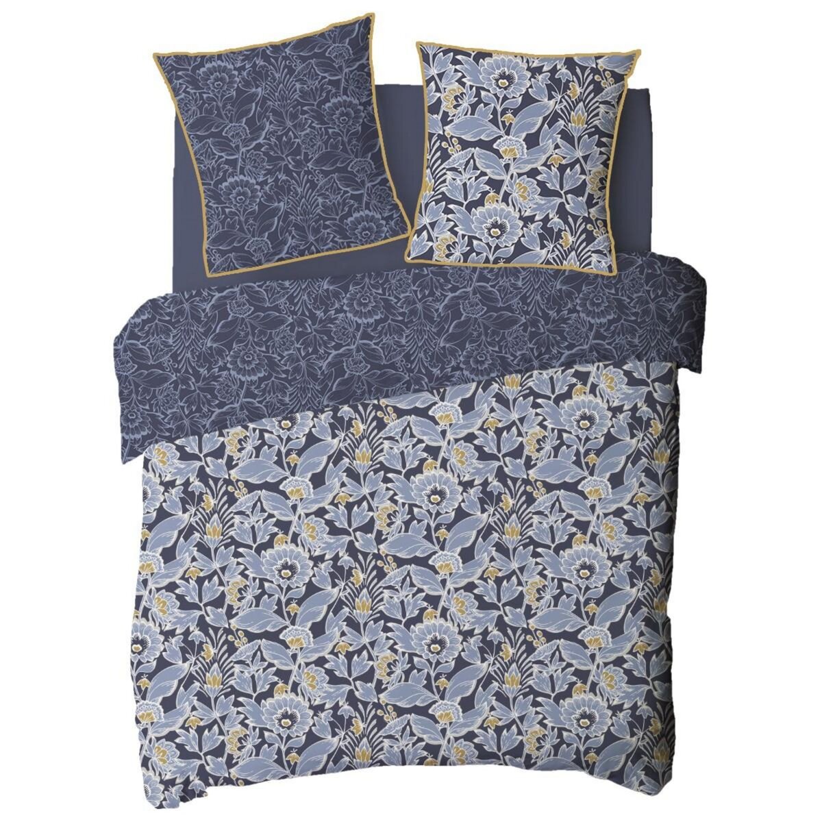 FUTURE HOME Parure de lit 2 personnes floral charme réversible