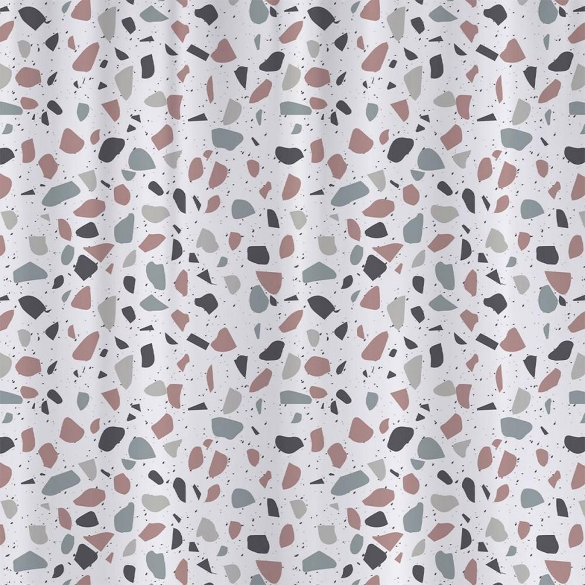 FORNORD Rideau de douche 180x180 cm Terrazo