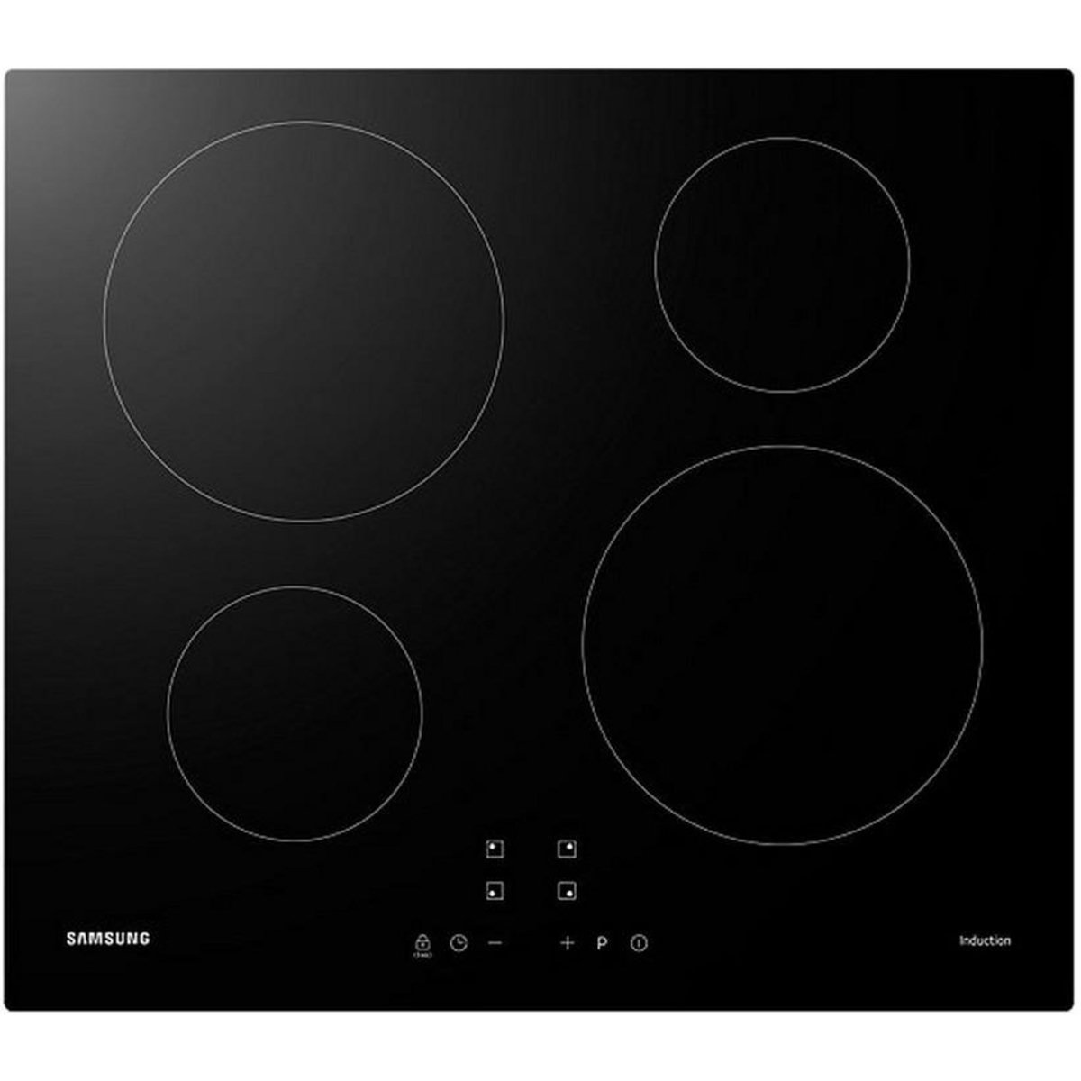 Samsung Table de cuisson induction 60cm 4 feux 7200w noir - nz64m3nm1bb