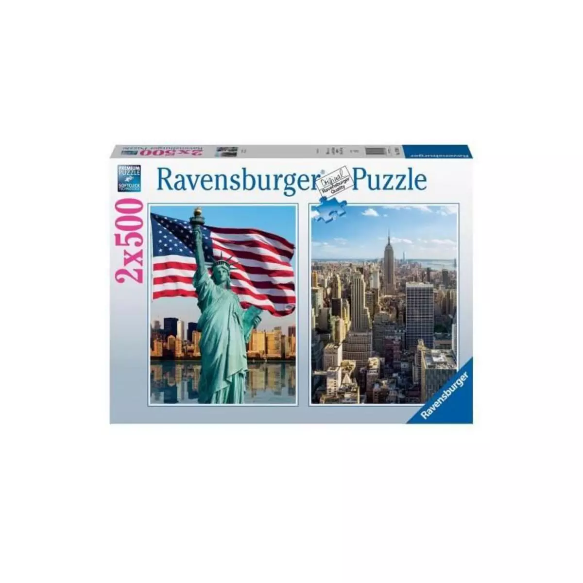 RAVENSBURGER Puzzle 2x500 pieces - New-York - Puzzle adultes Ravensburger - Des 10 ans - 17289