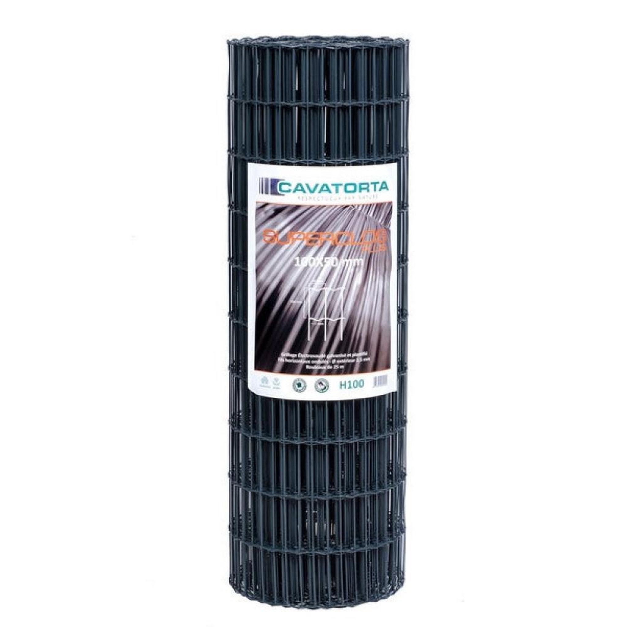 CENTRALE BRICO Grillage en maille de couleur Gris L.100 X l.50 mm et H.1 x L.25 m