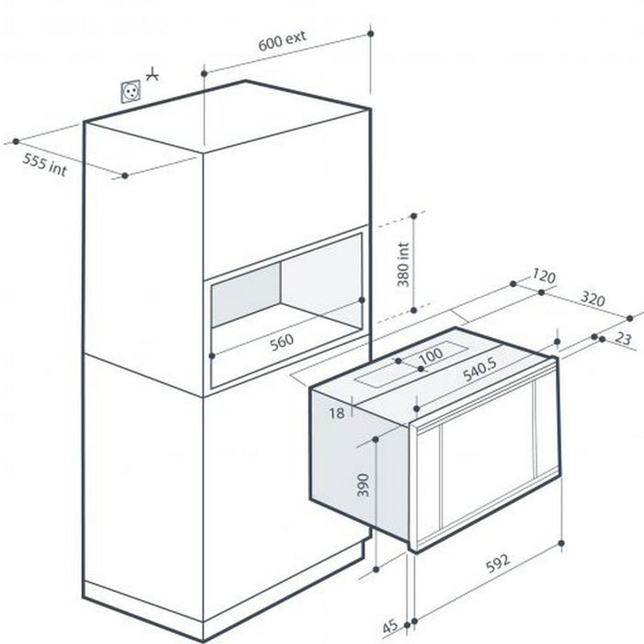 Voir la diapositive 2 : De Dietrich Micro-ondes encastrable 26l 900w noir - dme7121a