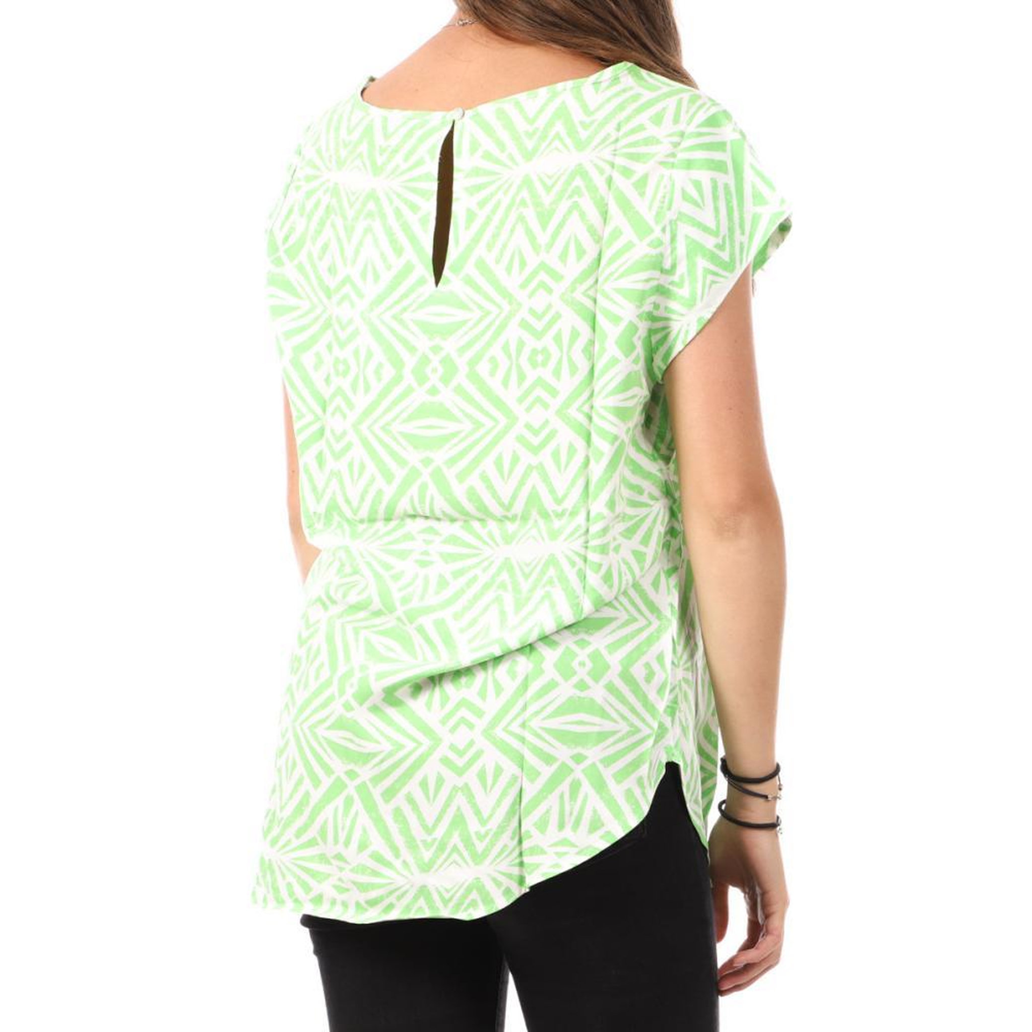 Voir la diapositive 2 : Only Top Vert à motifs Femme Only Nova
