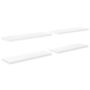 Voir la diapositive 2 : VIDAXL Etagere murale flottante 4pcs Blanc brillant 120x23,5x3,8cm MDF