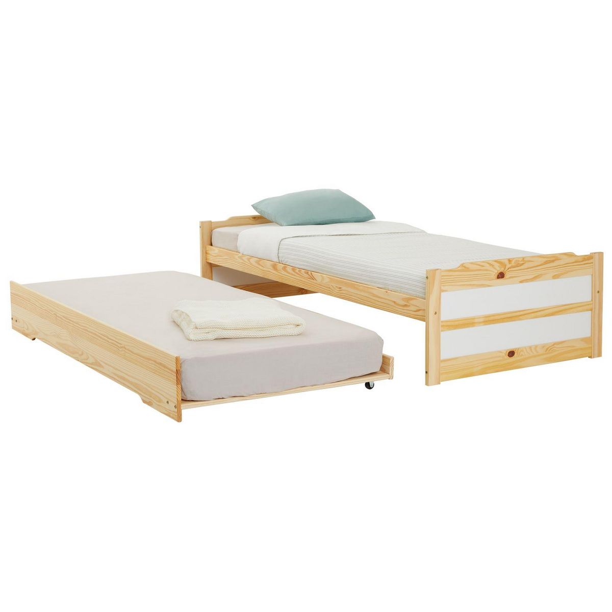 IDIMEX Lit gigogne LORENA en pin massif, 90 x 190 cm