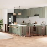 VIDAXL Barriere pour chien porte pliable 8 panneaux bois de peuplier