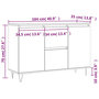 Voir la diapositive 6 : VIDAXL Buffet gris beton 104x35x70 cm bois d'ingenierie