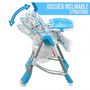 Voir la diapositive 3 : Monsieur Bébé Chaise haute bébé pliable réglable hauteur dossier tablette - Ptit