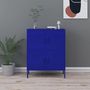 Voir la diapositive 1 : VIDAXL Armoire de rangement Bleu marine 80x35x101,5 cm Acier