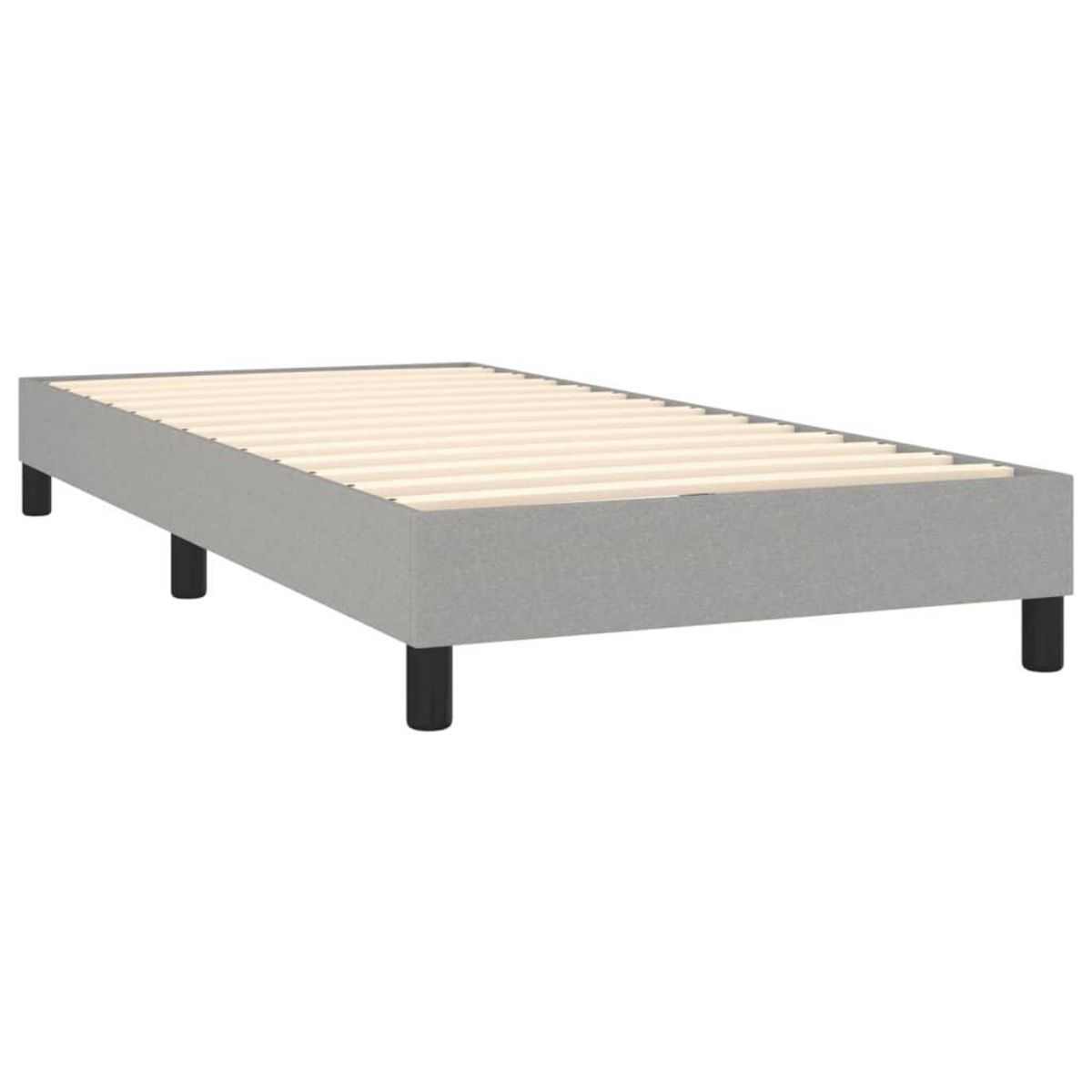 VIDAXL Sommier a lattes de lit avec matelas Gris clair 80x200 cm Tissu