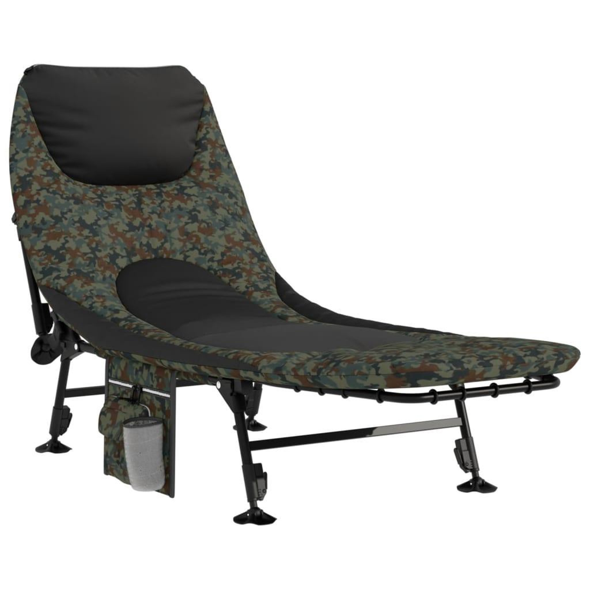 Voir la diapositive 2 : VIDAXL Lit de peche avec pieds a boue reglables pliable camouflage