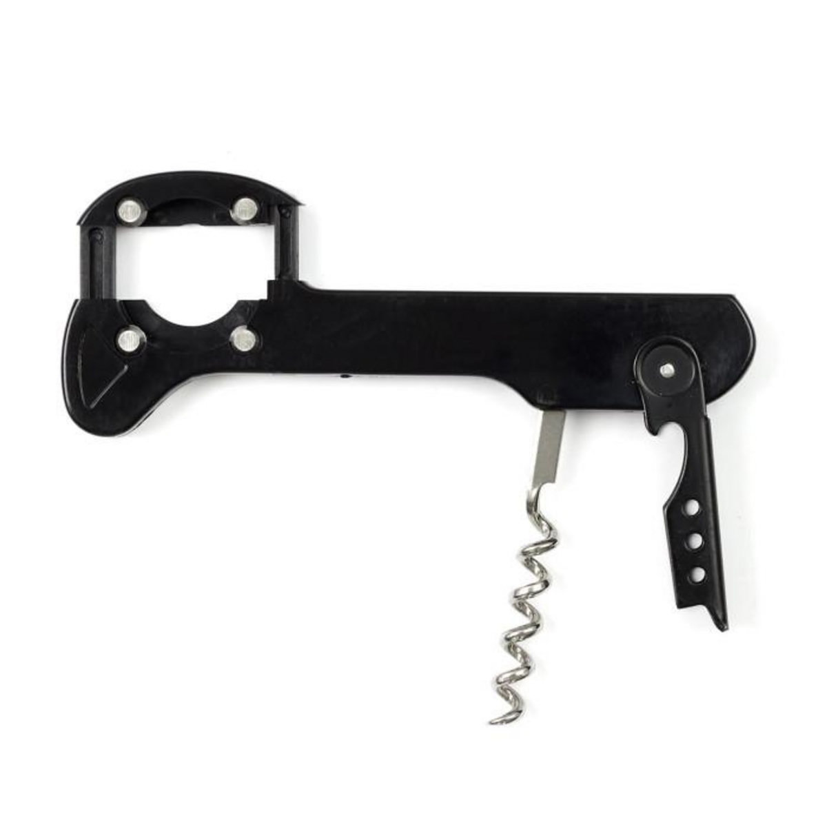 Paris Prix Tire-Bouchon 3 en 1  Décapsuleur  14cm Noir