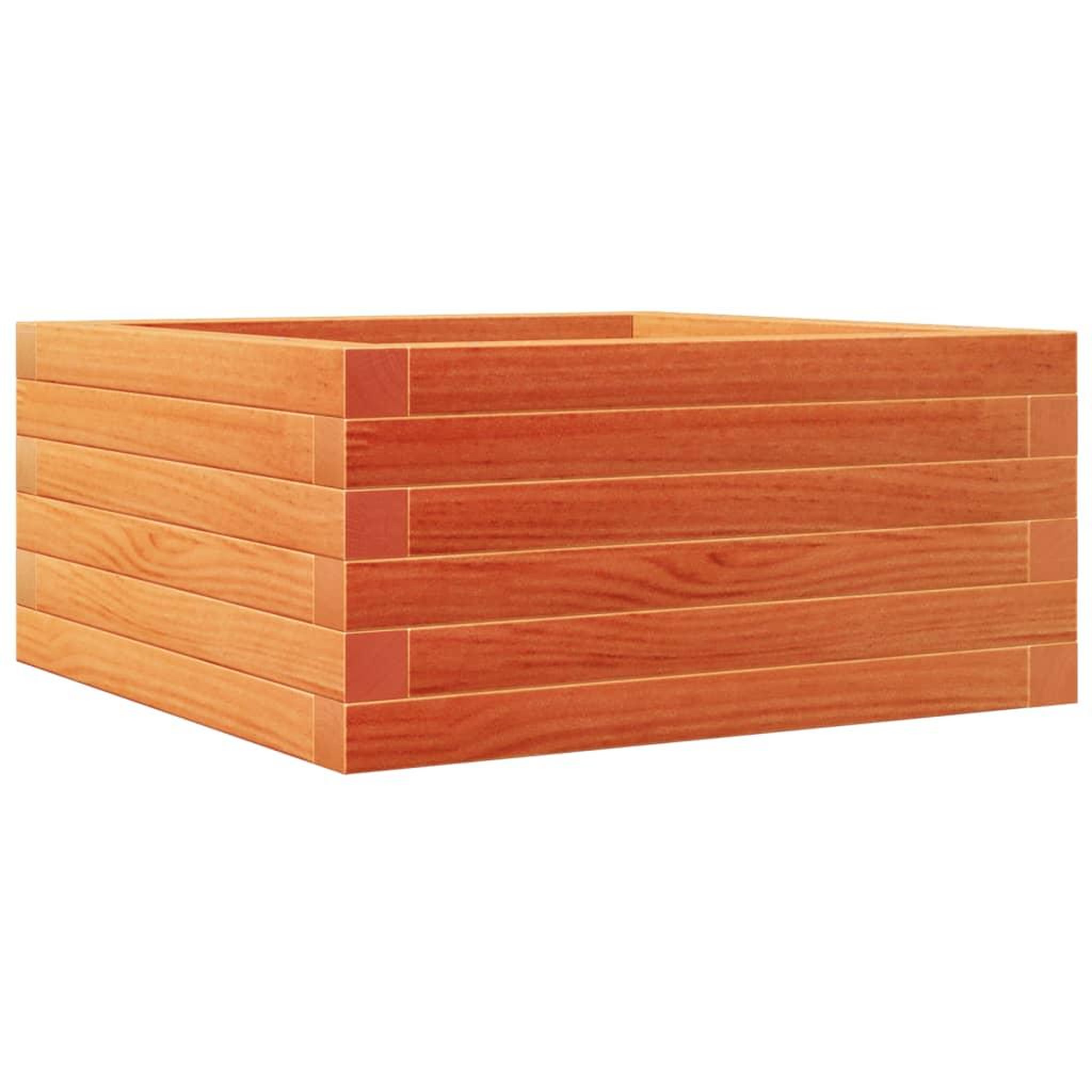 Voir la diapositive 2 : VIDAXL Jardiniere cire marron 50x50x23 cm bois de pin massif
