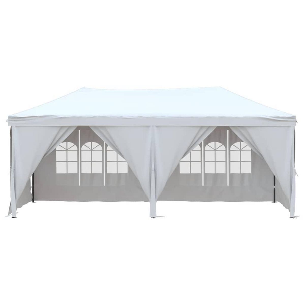 VIDAXL Tente de reception pliable avec parois Blanc 3x6 m