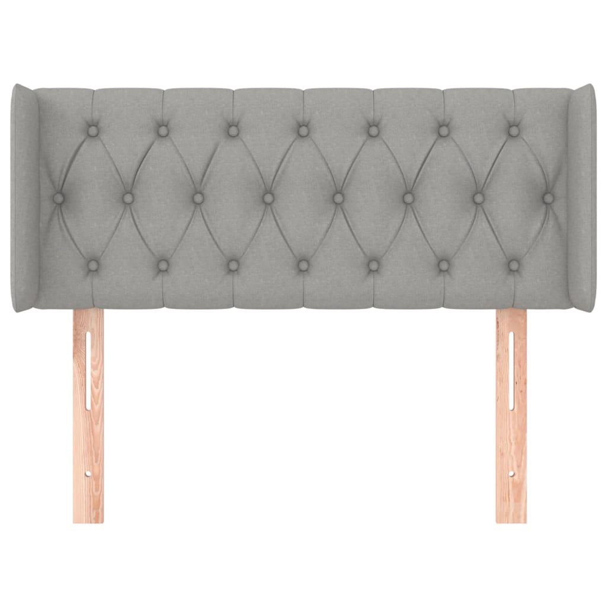 Voir la diapositive 3 : VIDAXL Tete de lit avec oreilles Gris clair 93x16x78/88 cm Tissu