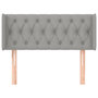 Voir la diapositive 3 : VIDAXL Tete de lit avec oreilles Gris clair 93x16x78/88 cm Tissu