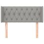 Voir la diapositive 3 : VIDAXL Tete de lit avec oreilles Gris clair 93x16x78/88 cm Tissu