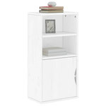 VIDAXL Armoire laterale ODDA blanc 40x24x79 cm bois massif pin