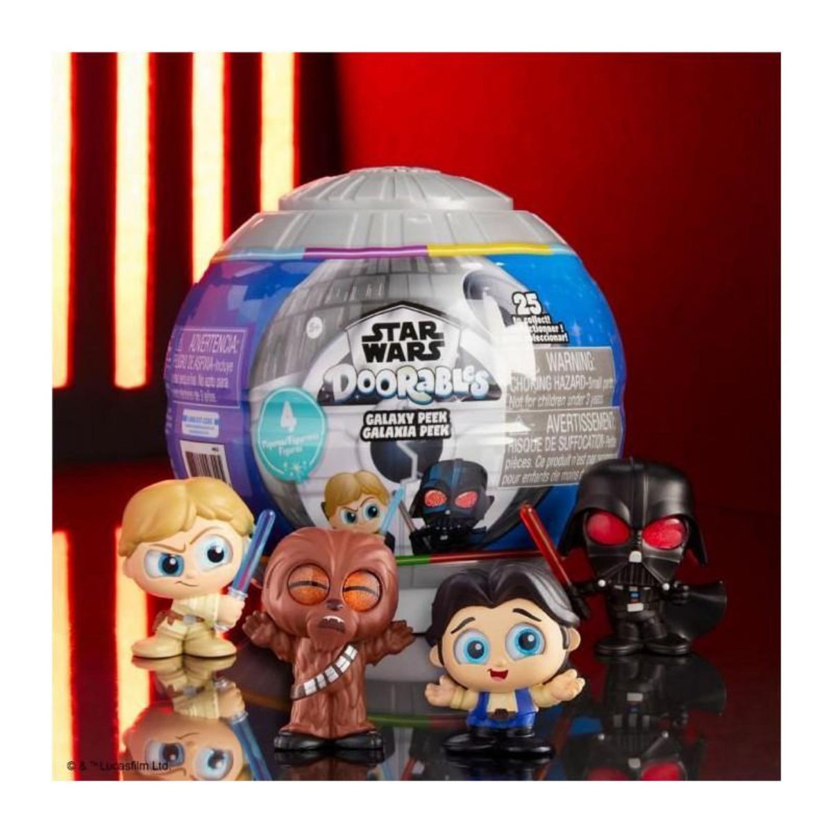 GENERIQUE Figurines a collectionner - STAR WARS - Capsule Galaxy Peek - 4 figurines, 4 cm, 25 a collectionner