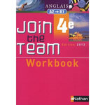ANGLAIS 4E JOIN THE TEAM A2-B1. WORKBOOK, Adrian Hélène