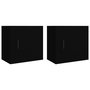 Voir la diapositive 2 : VIDAXL Tables de chevet murales 2 pcs Noir 50x30x47 cm