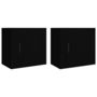 Voir la diapositive 2 : VIDAXL Tables de chevet murales 2 pcs Noir 50x30x47 cm