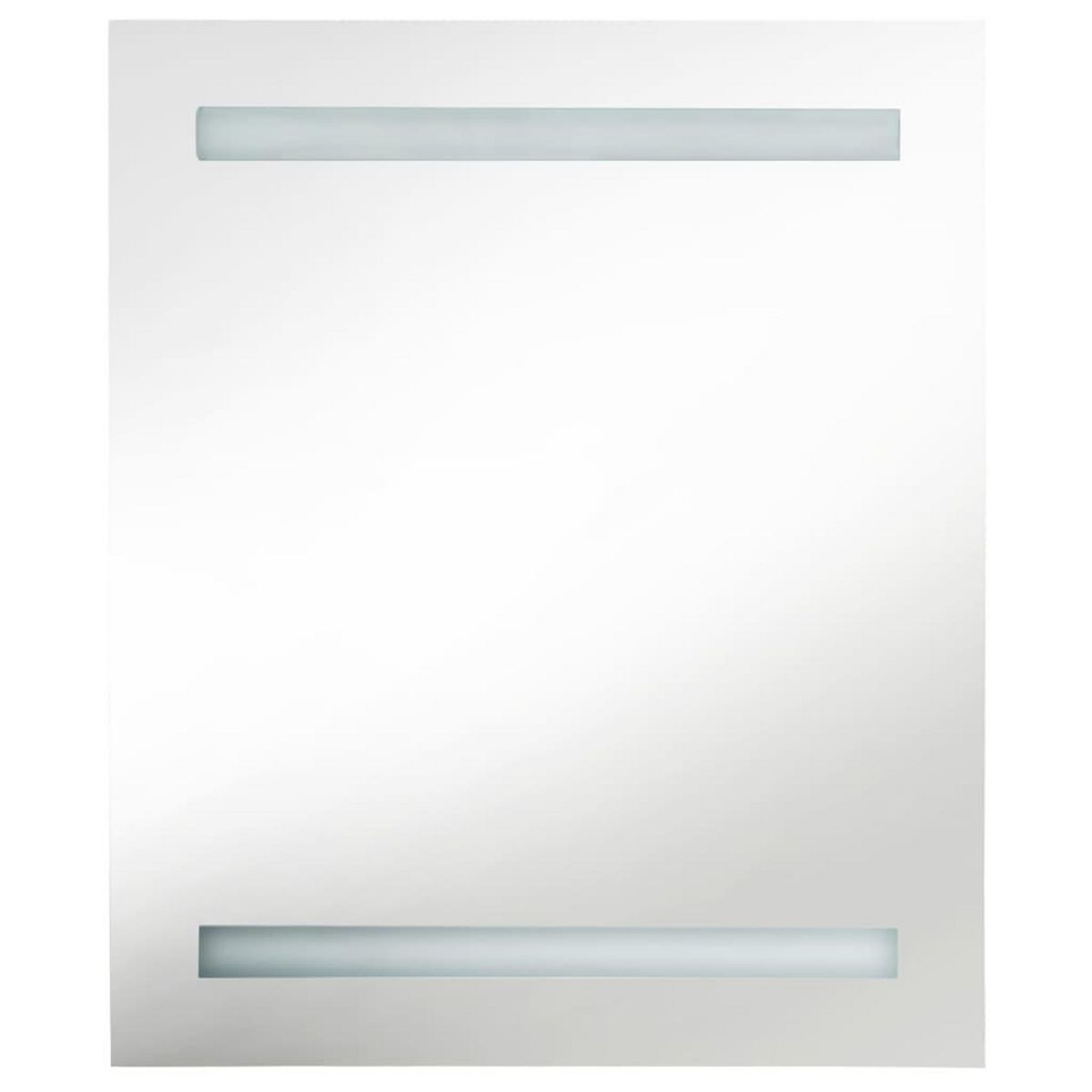 VIDAXL Armoire de salle de bain a miroir LED blanc brillant 50x14x60cm