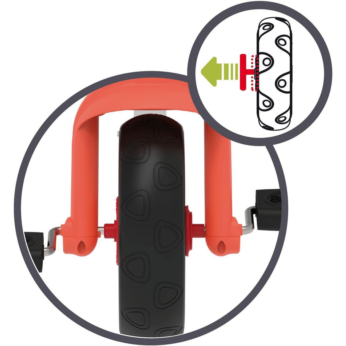 SMOBY Tricycle rouge 3 en 1 Baby Balade