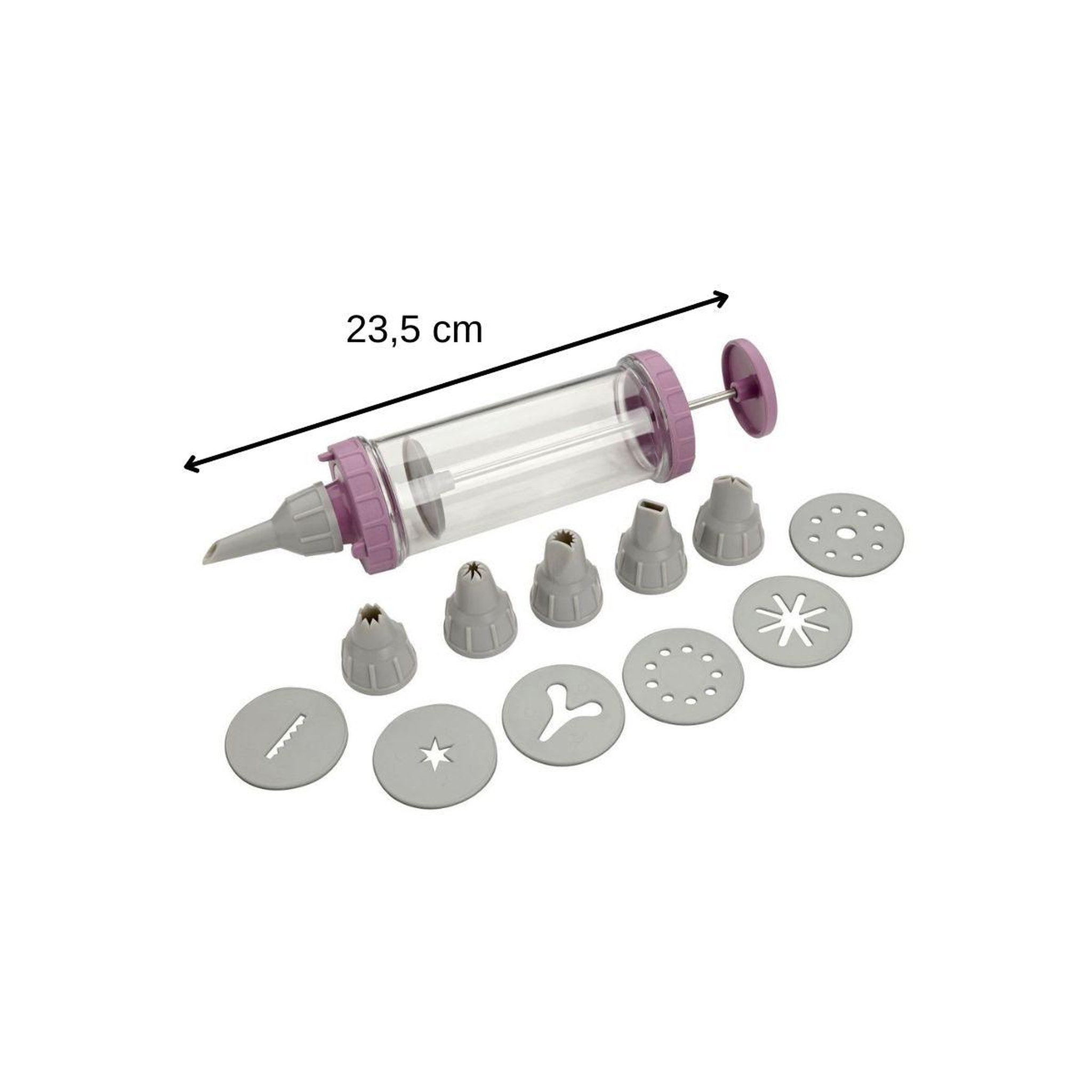 Voir la diapositive 3 : ZENKER Seringue de pâtisserie et 6 embouts et 6 disques à motifs zenker sweet sensation