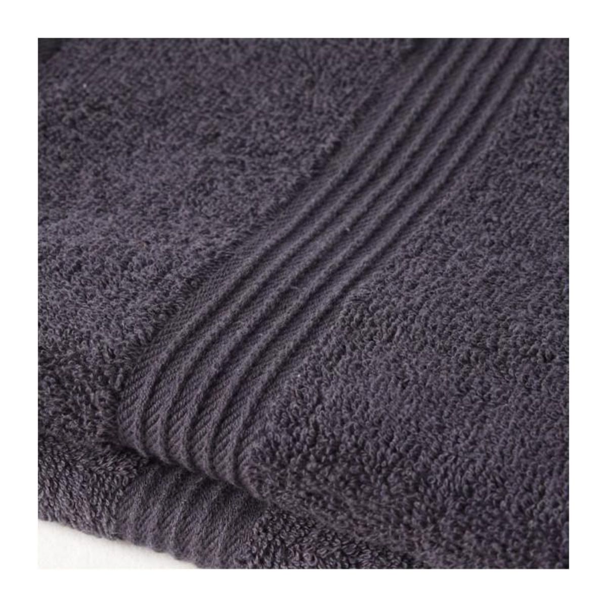 Today TODAY Essential - Lot de 2 serviettes de toilette 50x90 cm 100% Coton coloris fusain