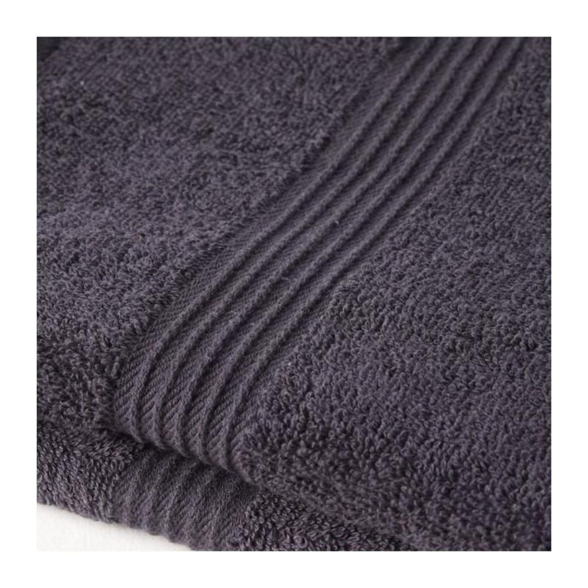 Today TODAY Essential - Lot de 2 serviettes de toilette 50x90 cm 100% Coton coloris fusain