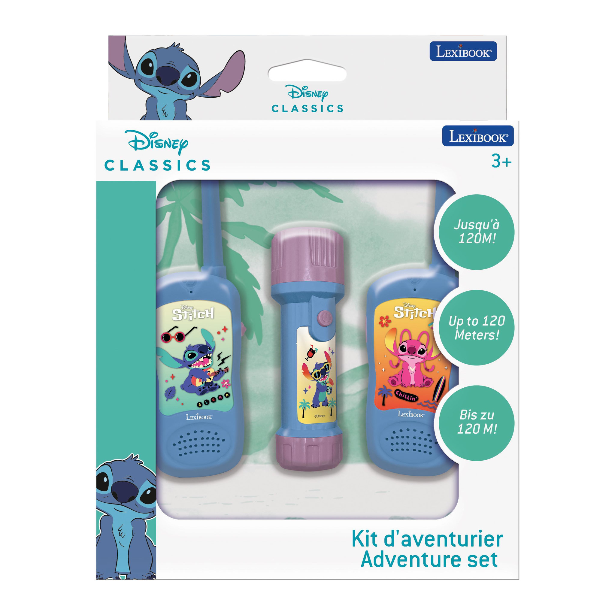 Voir la diapositive 2 : Lexibook Kit d'aventurier Stitch avec talkies walkies et lampe-torche/boussole