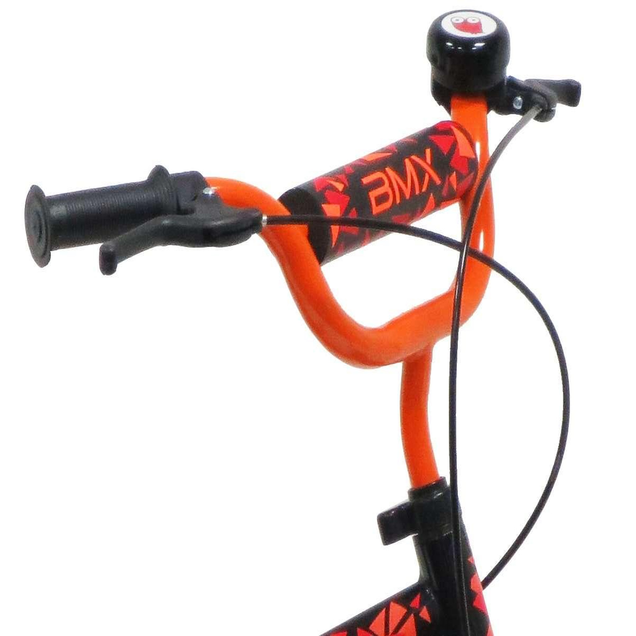 Voir la diapositive 3 : Vélo enfant - Modèle 14'' Street Art  pour enfant de 95/110 cm avec stabilisateurs - Plaque décorative avant - Porte bidon - 2 freins