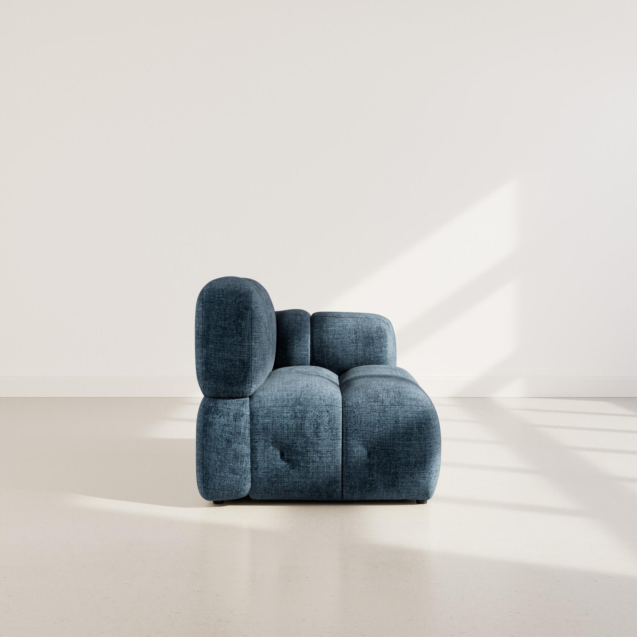 Voir la diapositive 6 : BEST MOBILIER Grace - module d'assise droit en velours texturé