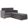 Voir la diapositive 2 : VIDAXL Salon de jardin 2 pcs avec coussins Resine tressee Gris