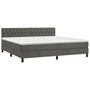 Voir la diapositive 3 : VIDAXL Sommier a lattes de lit avec matelas LED Gris fonce 200x200 cm