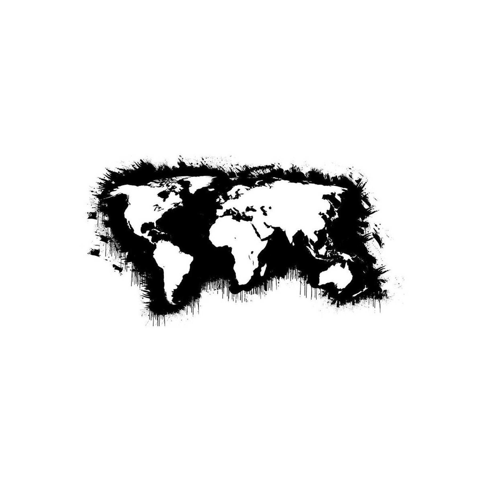 Voir la diapositive 2 : Paris Prix Papier peint xxl  white continents, black oceans...  270x550cm