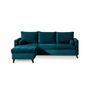 Voir la diapositive 6 : BEST MOBILIER Polar - canapé d'angle réversible convertible - en velours au design scandinave - 4 places