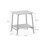Voir la diapositive 3 : SWEEEK Table de chevet effet table d'école en décor bois avec structure en acier - 1 étagère centrale
