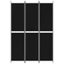 VIDAXL Cloison de separation 3 panneaux Noir 150x220 cm Tissu