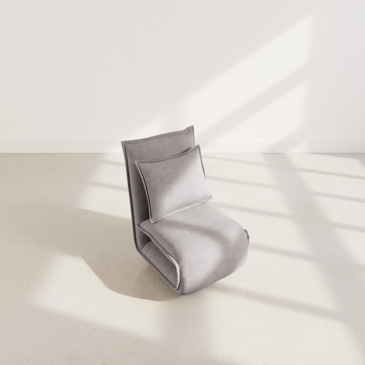 BEST MOBILIER Candice - banquette 1 place convertible clic-clac en velours côtelé