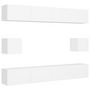 Voir la diapositive 2 : VIDAXL Ensemble de meubles TV 6 pcs Blanc Bois d'ingenierie