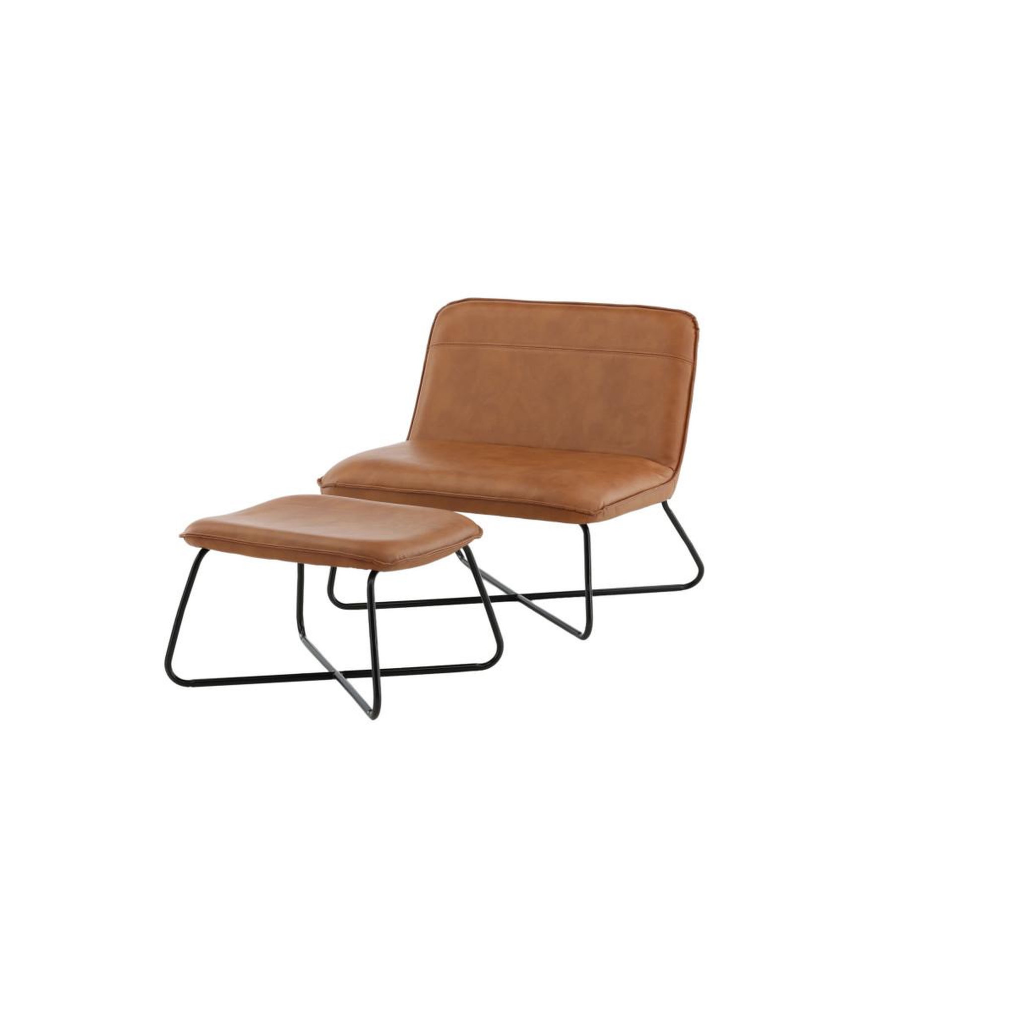 Voir la diapositive 4 : Paris Prix Fauteuil & Pouf Design  X-Lounge  74cm Marron